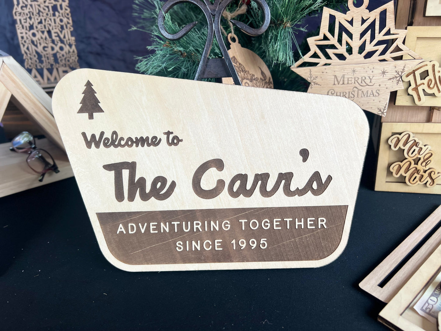 National Park Sign Welcome Sign Anniversary Wedding Gift RV Camper Personalized Sign