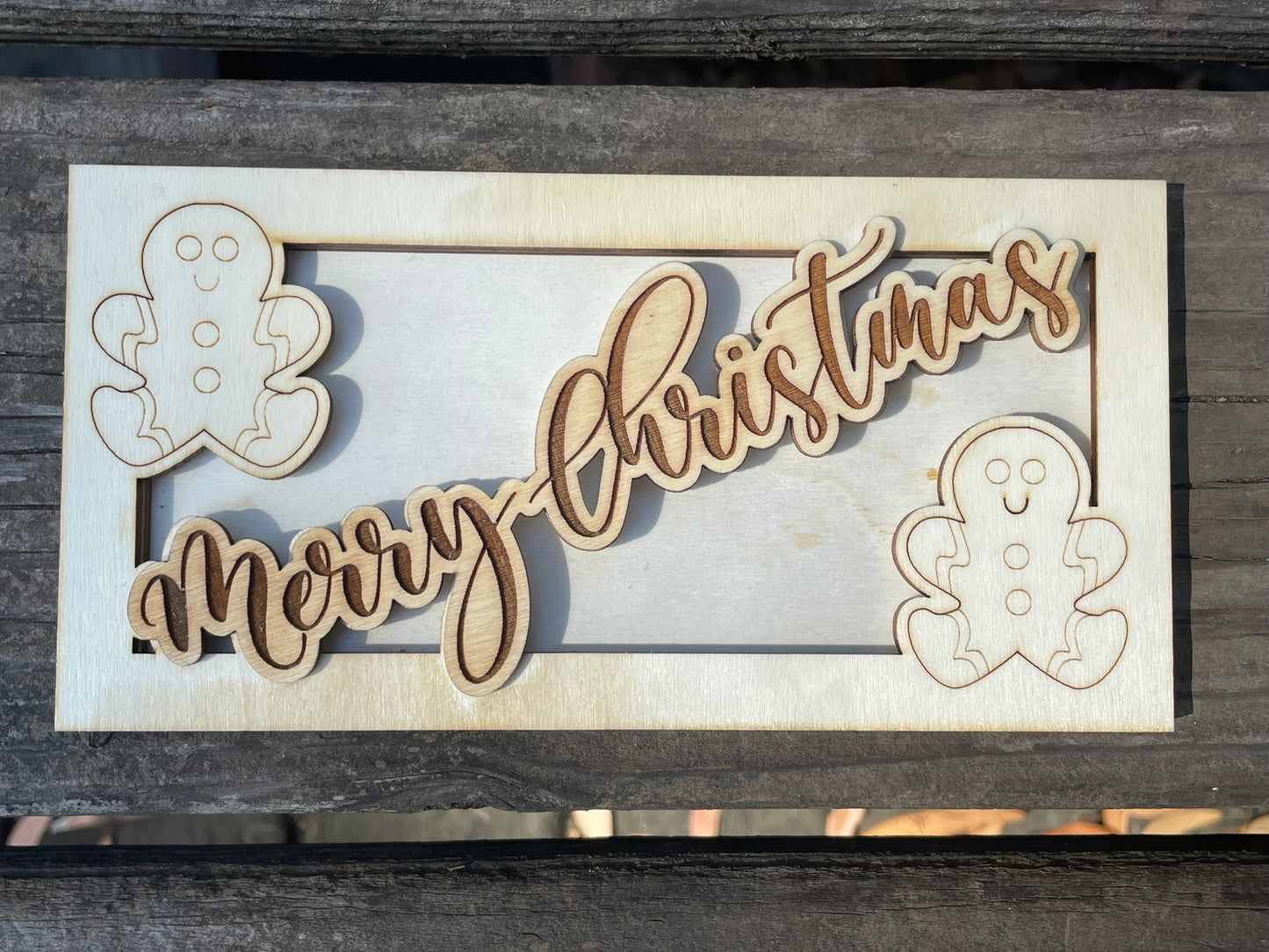 Gingerbread Merry Christmas Wood Money Envelope