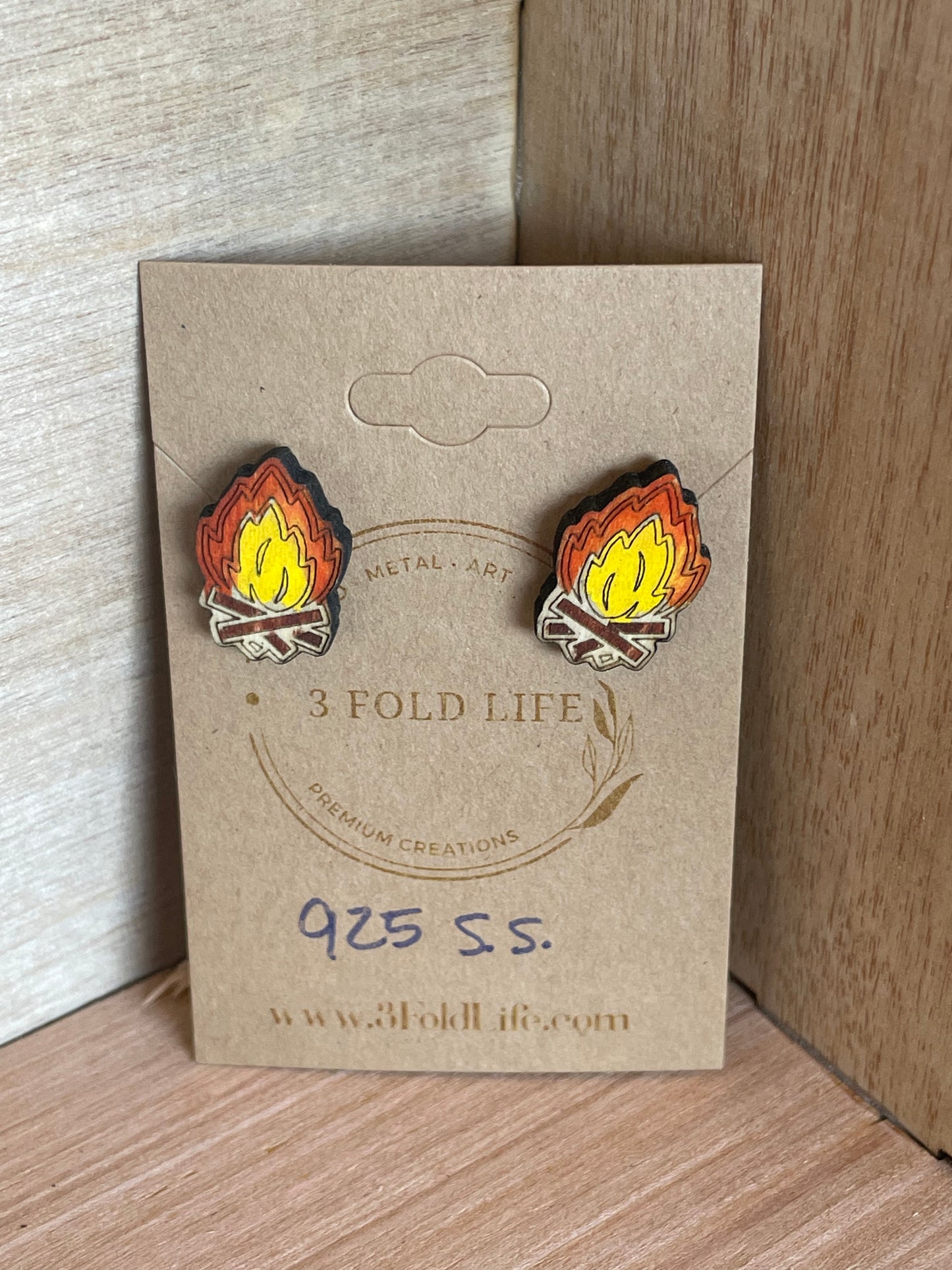 Campfire Earrings With Sterling hardware