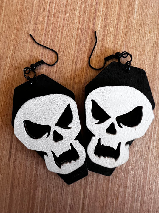 Skulls & Coffins Earring