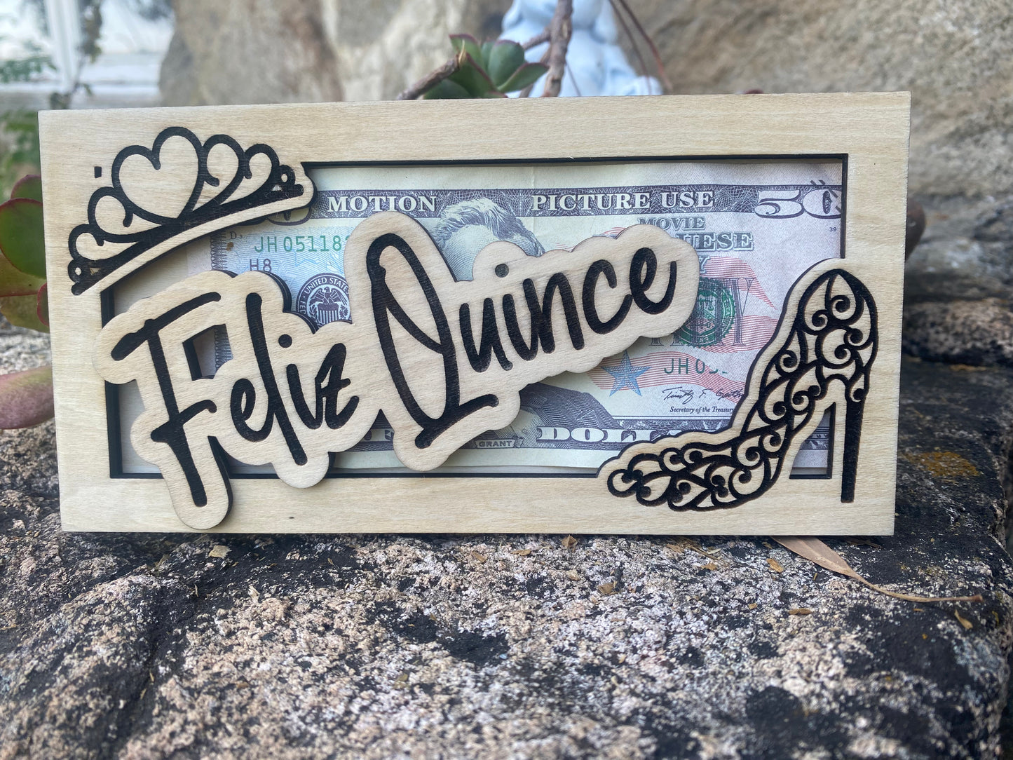 Feliz Quince Gift Money Holder