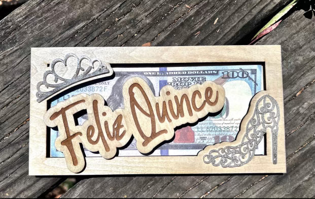 Feliz Quince Gift Money Holder