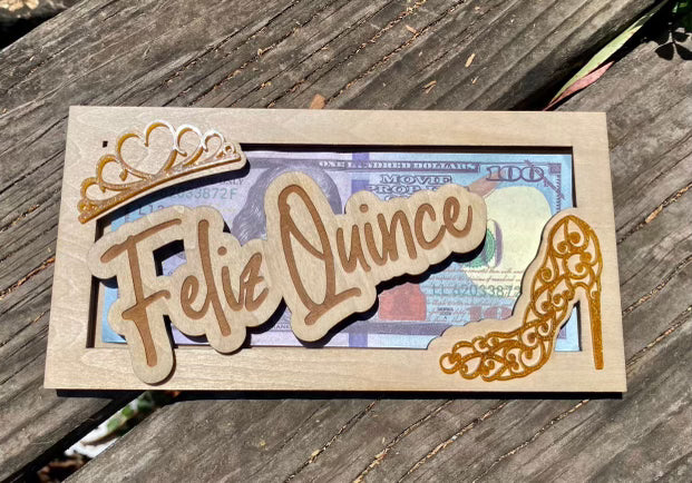 Feliz Quince Gift Money Holder