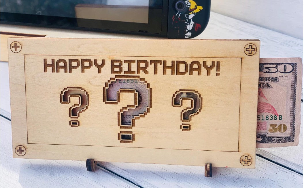 Gamer Birthday Gift Cash Holder Gift for Him Birthday Gift Money Card Gaming Teen Birthday Personalized Keepsake Birthday Card Video Game Money Gift Holder