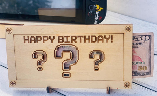 Gamer Birthday Gift Cash Holder Gift for Him Birthday Gift Money Card Gaming Teen Birthday Personalized Keepsake Birthday Card Video Game Money Gift Holder