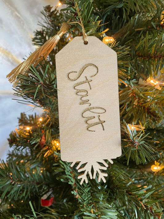 Personalized Stocking Tags Christmas Ornament Gift Tag Snowflakes