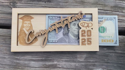 Personalized Graduation Gift Money Holder Custom 2025 Grad Gift Cash Holder Graduation Keepsake Picture of Graduate Unique Gift